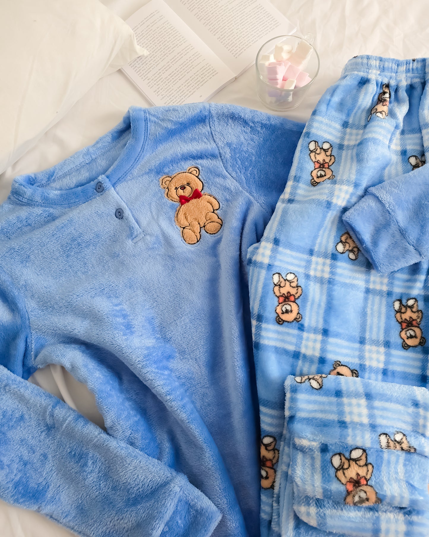 PIJAMA COZY BLUE + OFERTA PANTUFAS