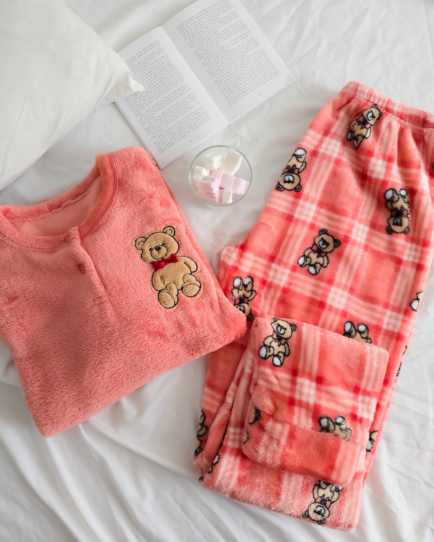 PIJAMA COZY CORAL + OFERTA PANTUFAS