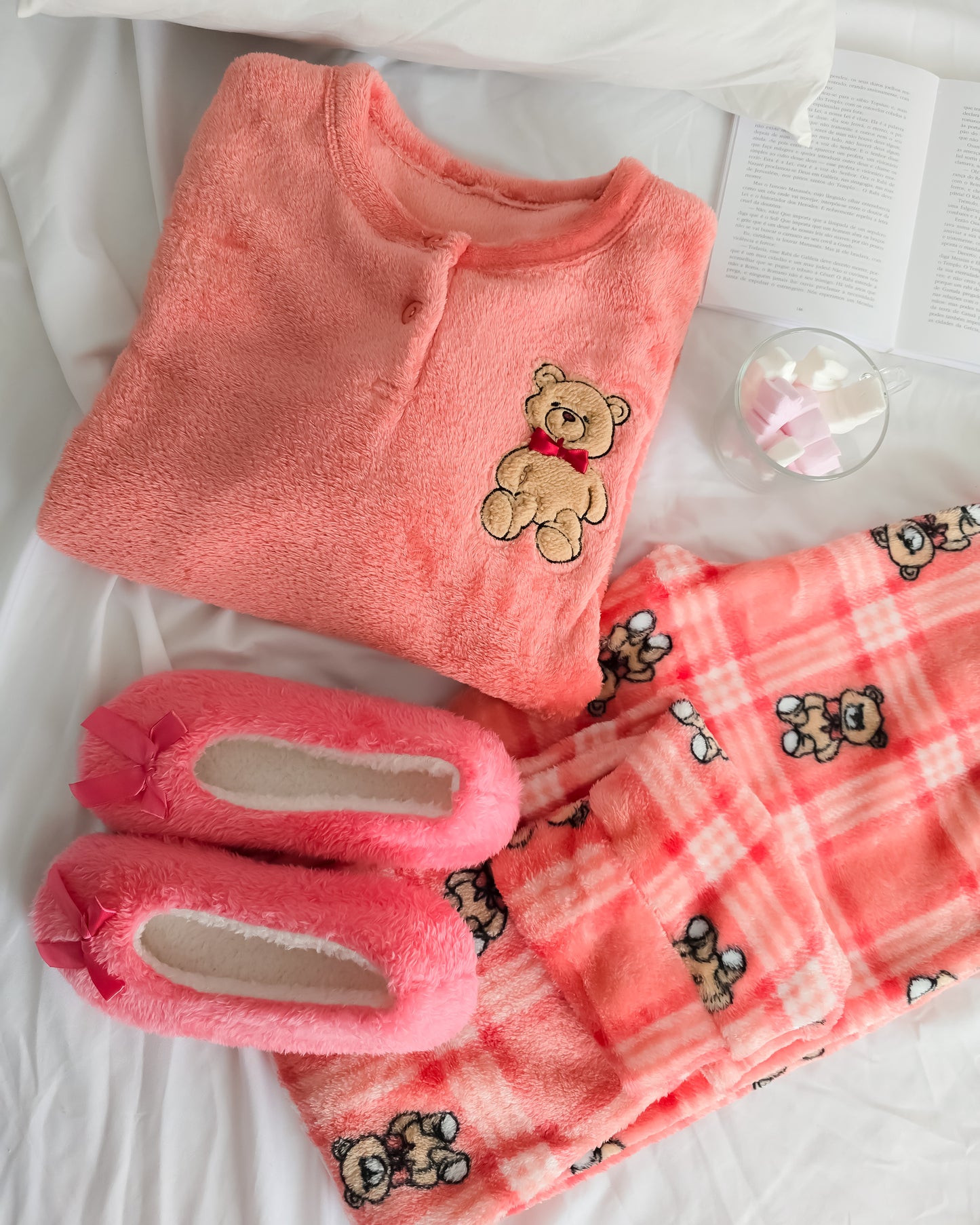 PIJAMA COZY CORAL + OFERTA PANTUFAS