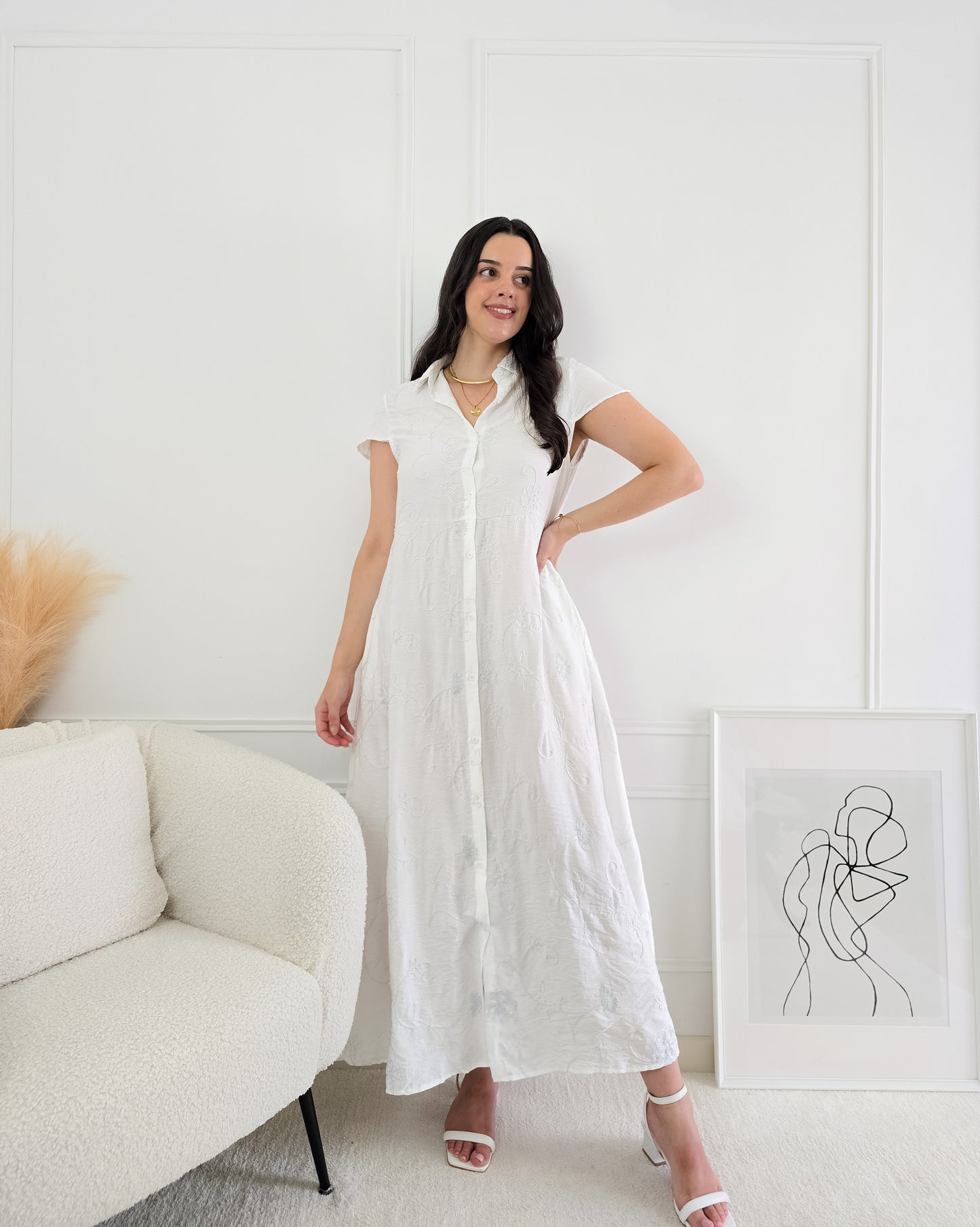 VESTIDO DANIELA WHITE & SILVER