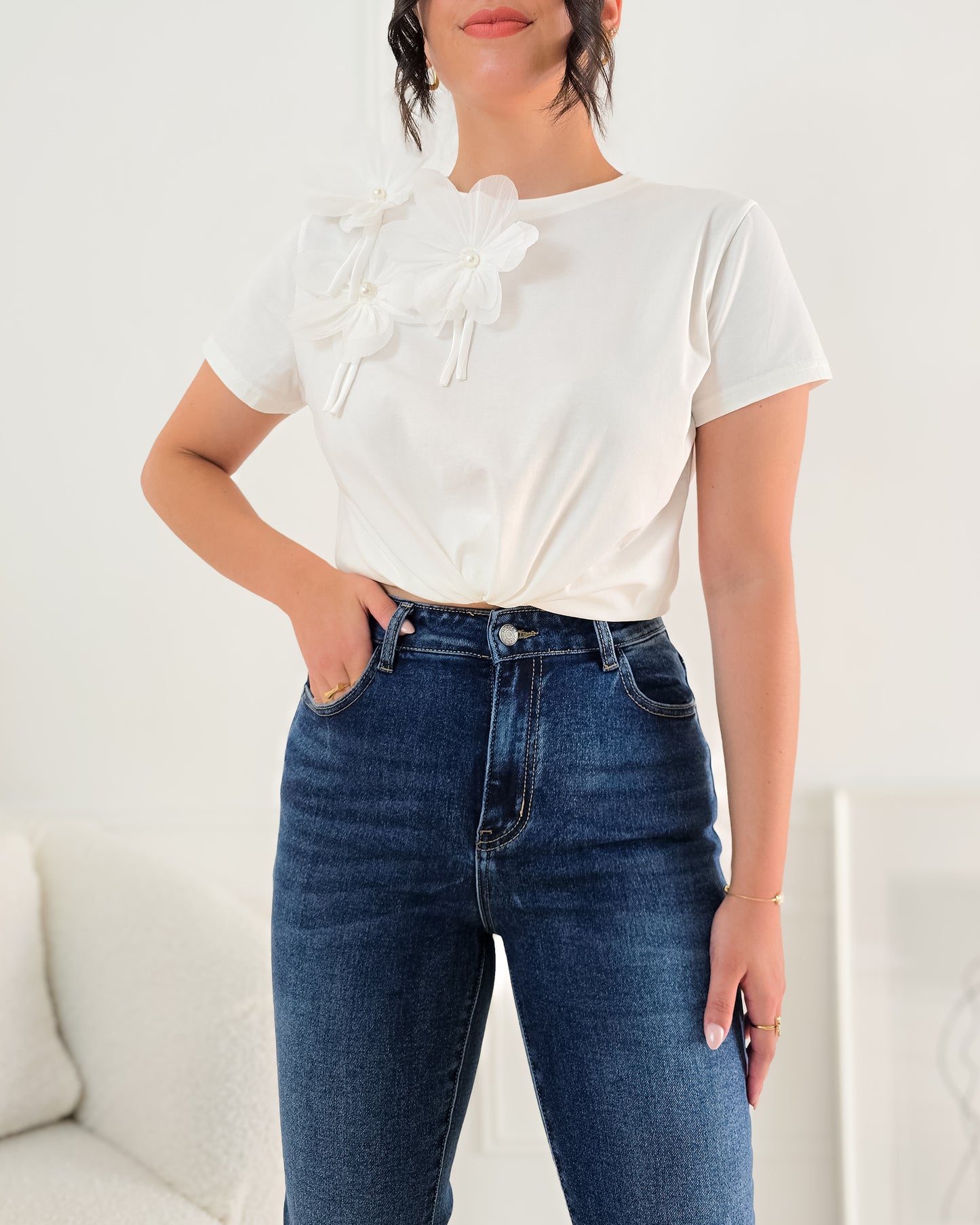 T-SHIRT FLOWER WHITE