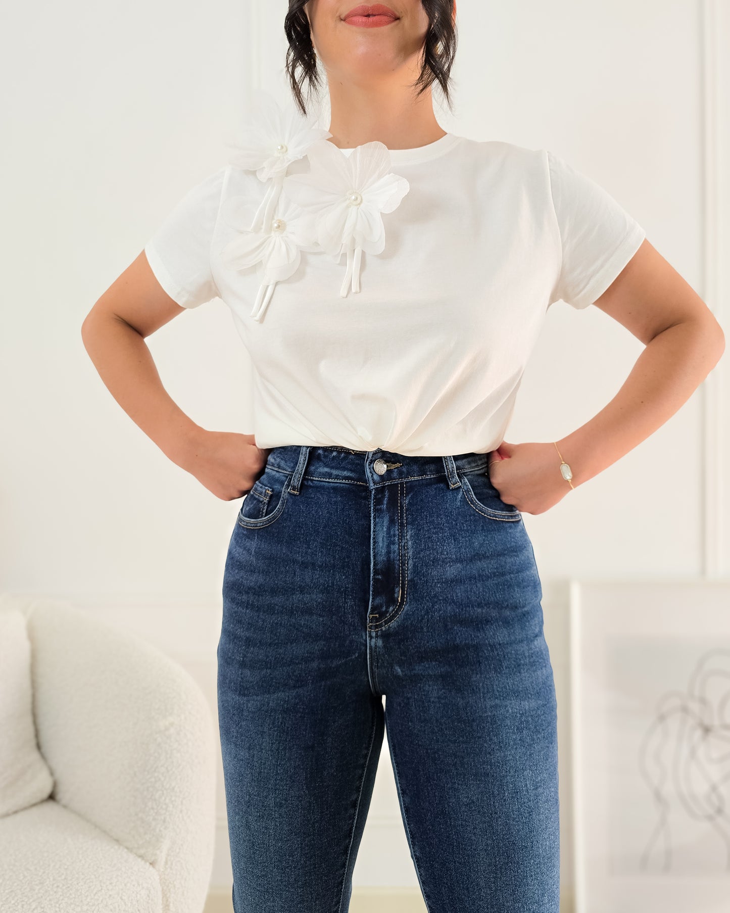 T-SHIRT FLOWER WHITE