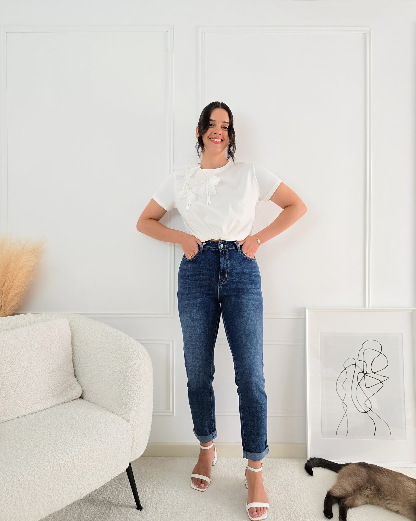 T-SHIRT FLOWER WHITE