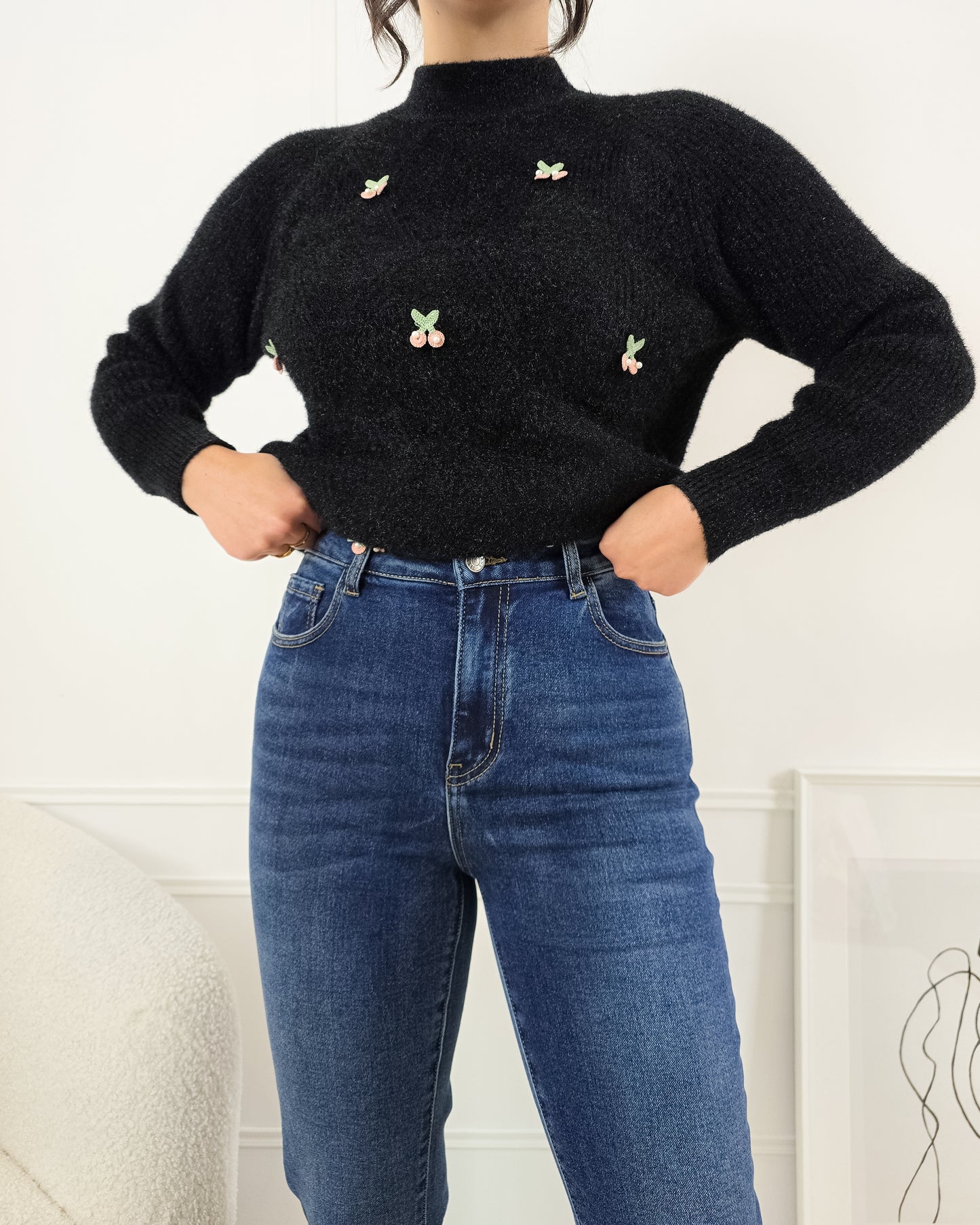 CAMISOLA CEREJA PRETO