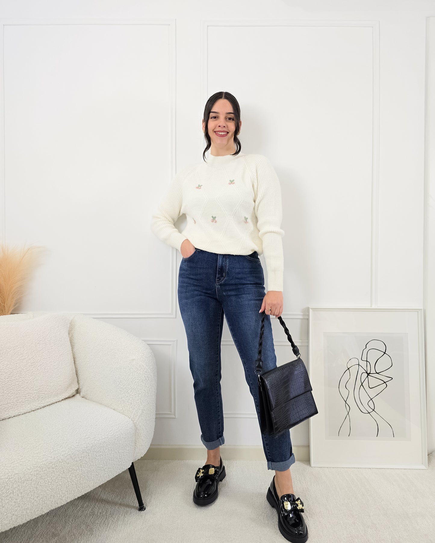 CAMISOLA CEREJA BRANCO