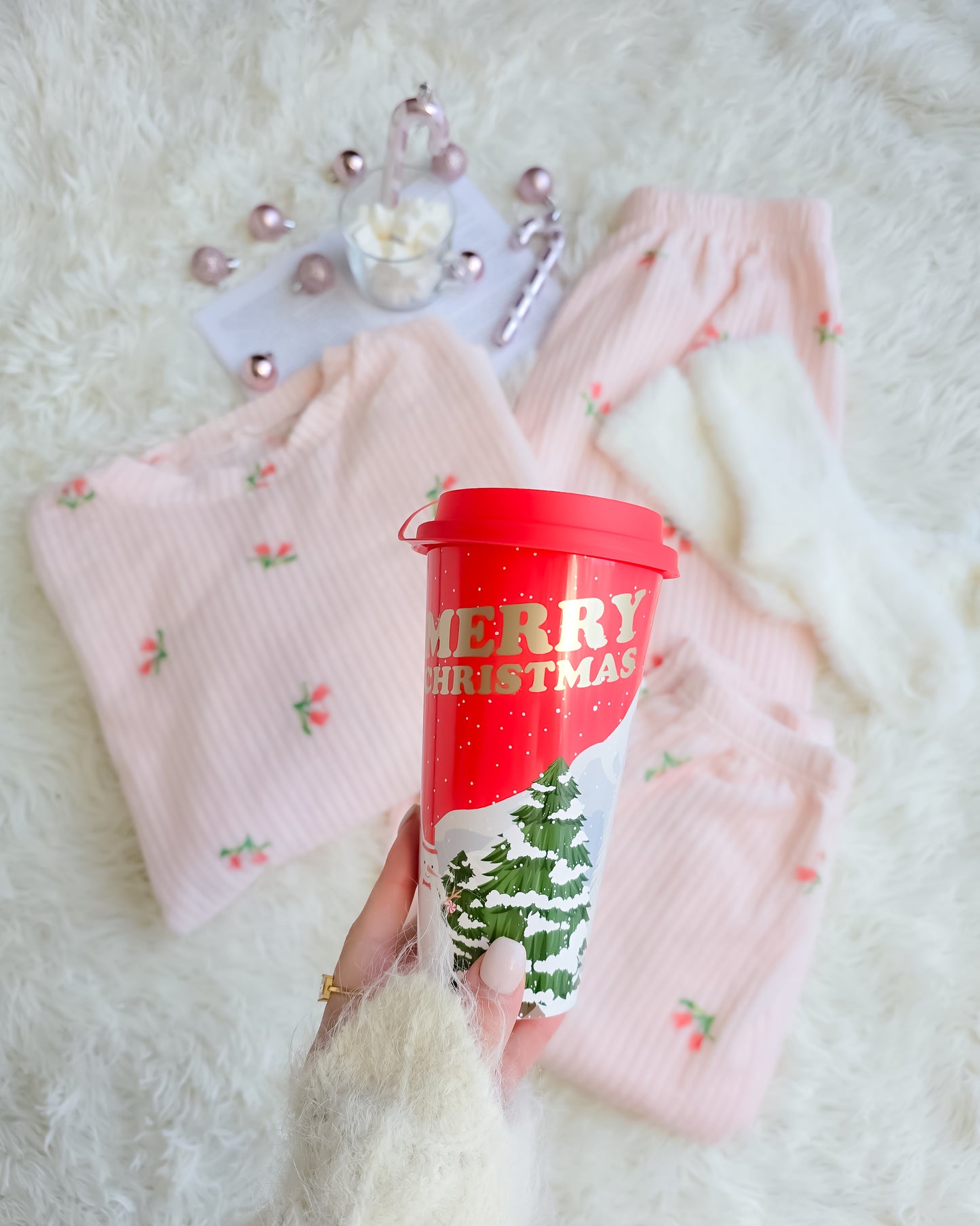 PIJAMA TULIPA + meias + copo de Natal