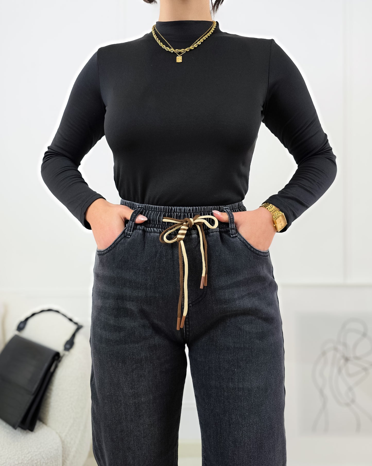 CAMISOLA LICRA PRETO (cardada)