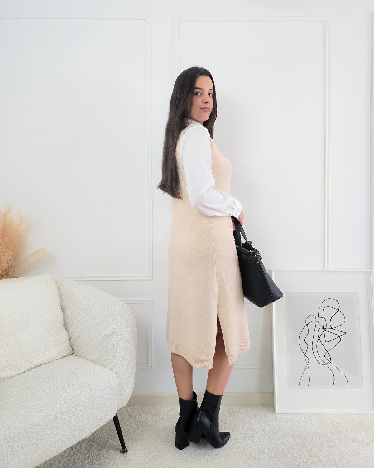 VESTIDO INES AREIA