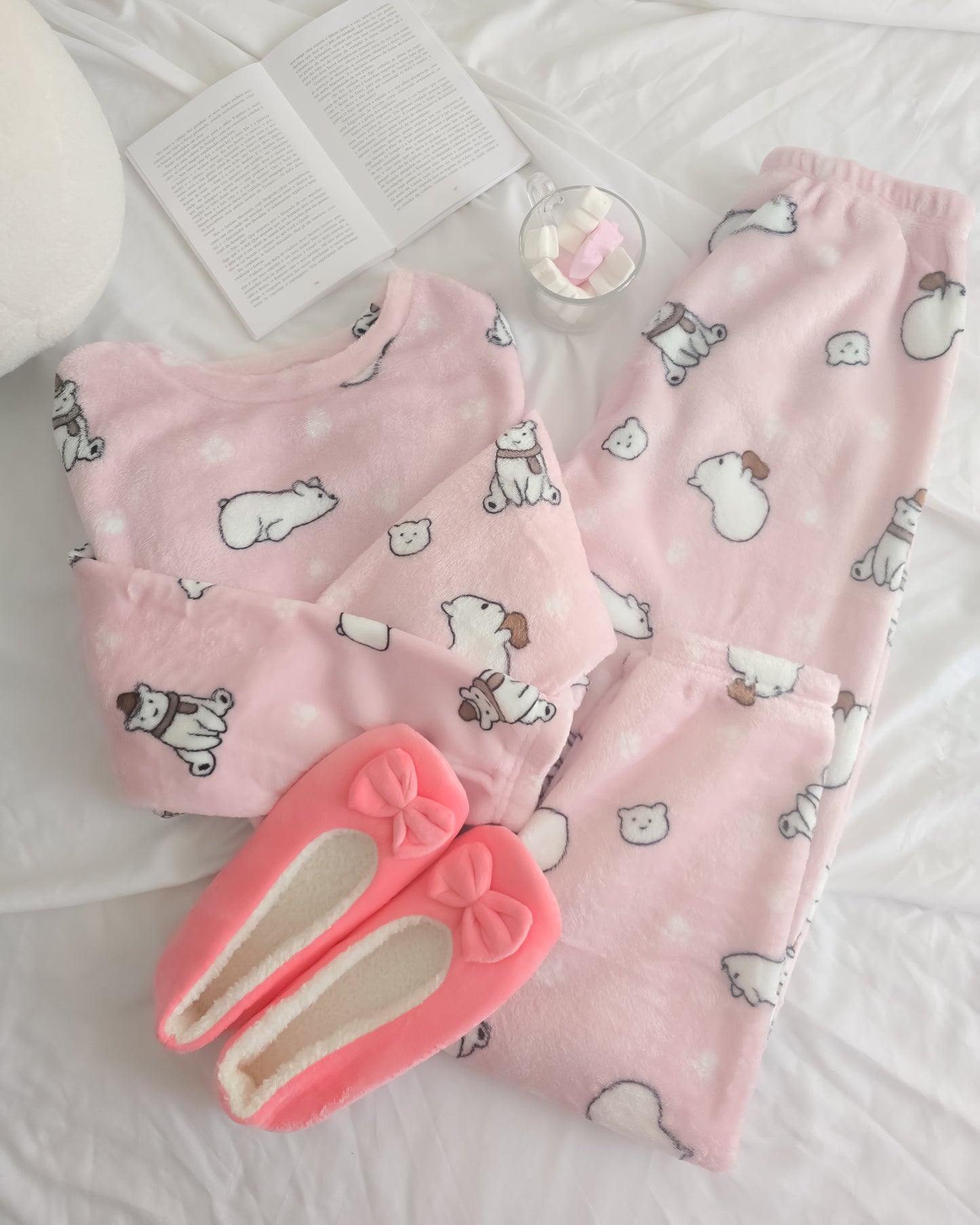 PIJAMA OLIVE PINK + OFERTA PANTUFAS