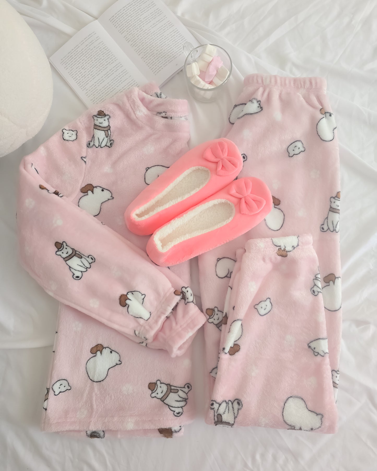 PIJAMA OLIVE PINK + OFERTA PANTUFAS