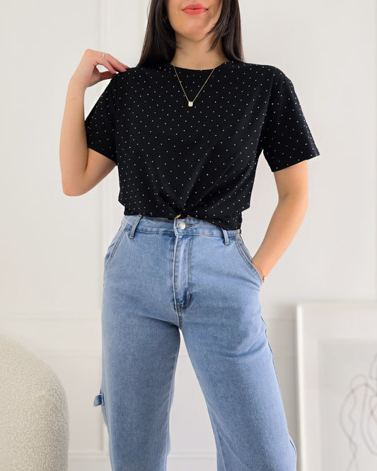 T-SHIRT SHINE BLACK