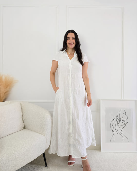 VESTIDO DANIELA WHITE & SILVER