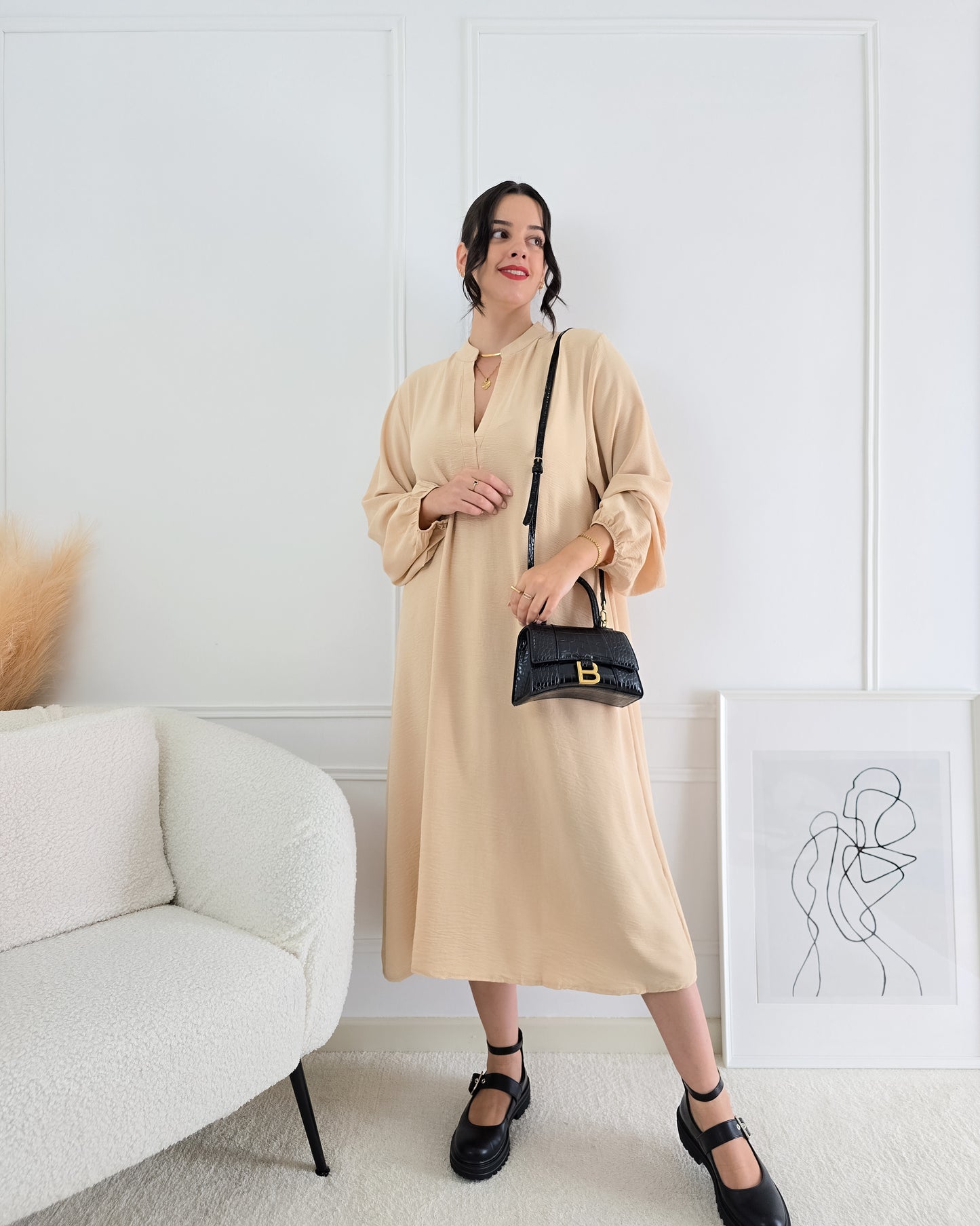 VESTIDO GILDA BEIGE