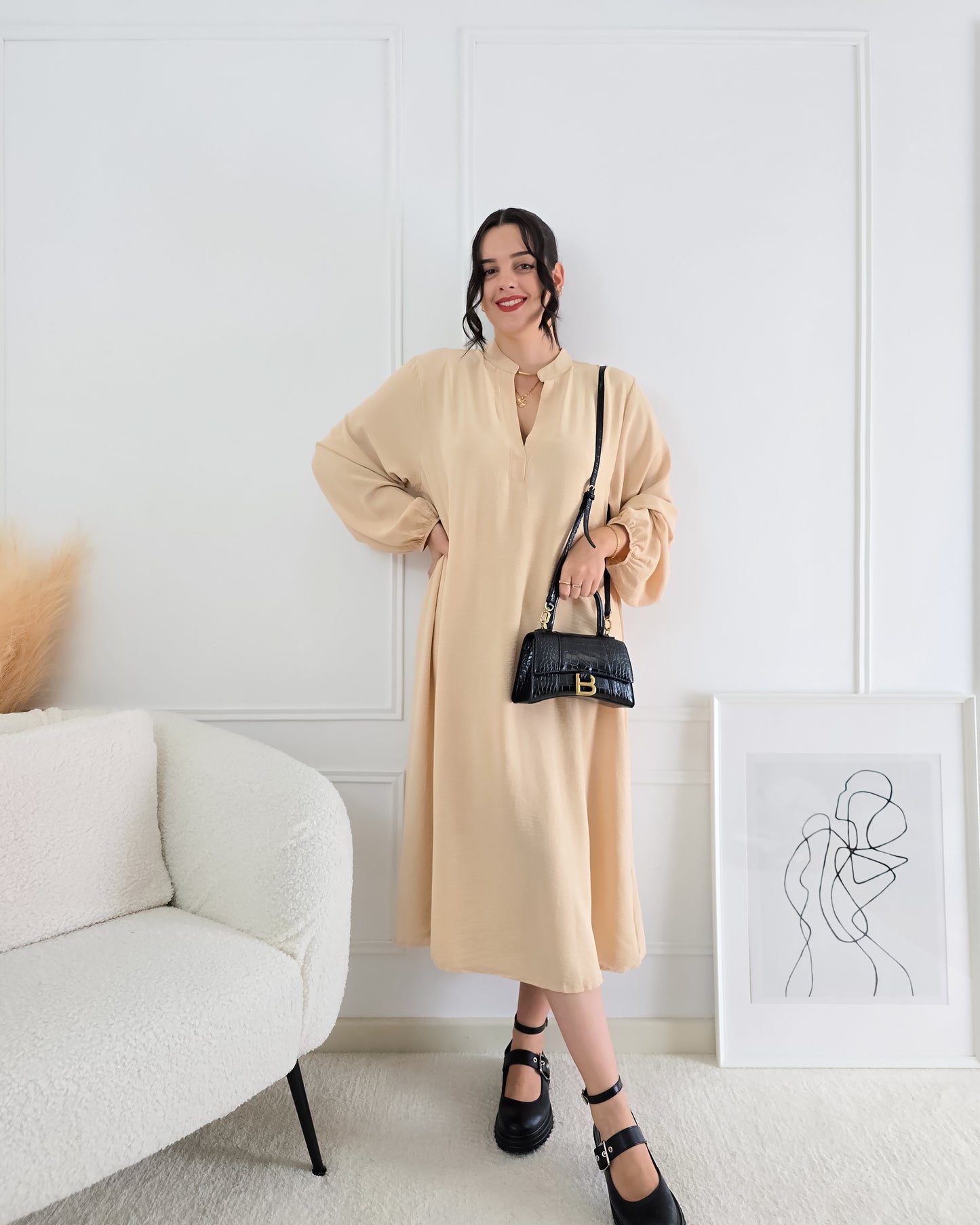 VESTIDO GILDA BEIGE