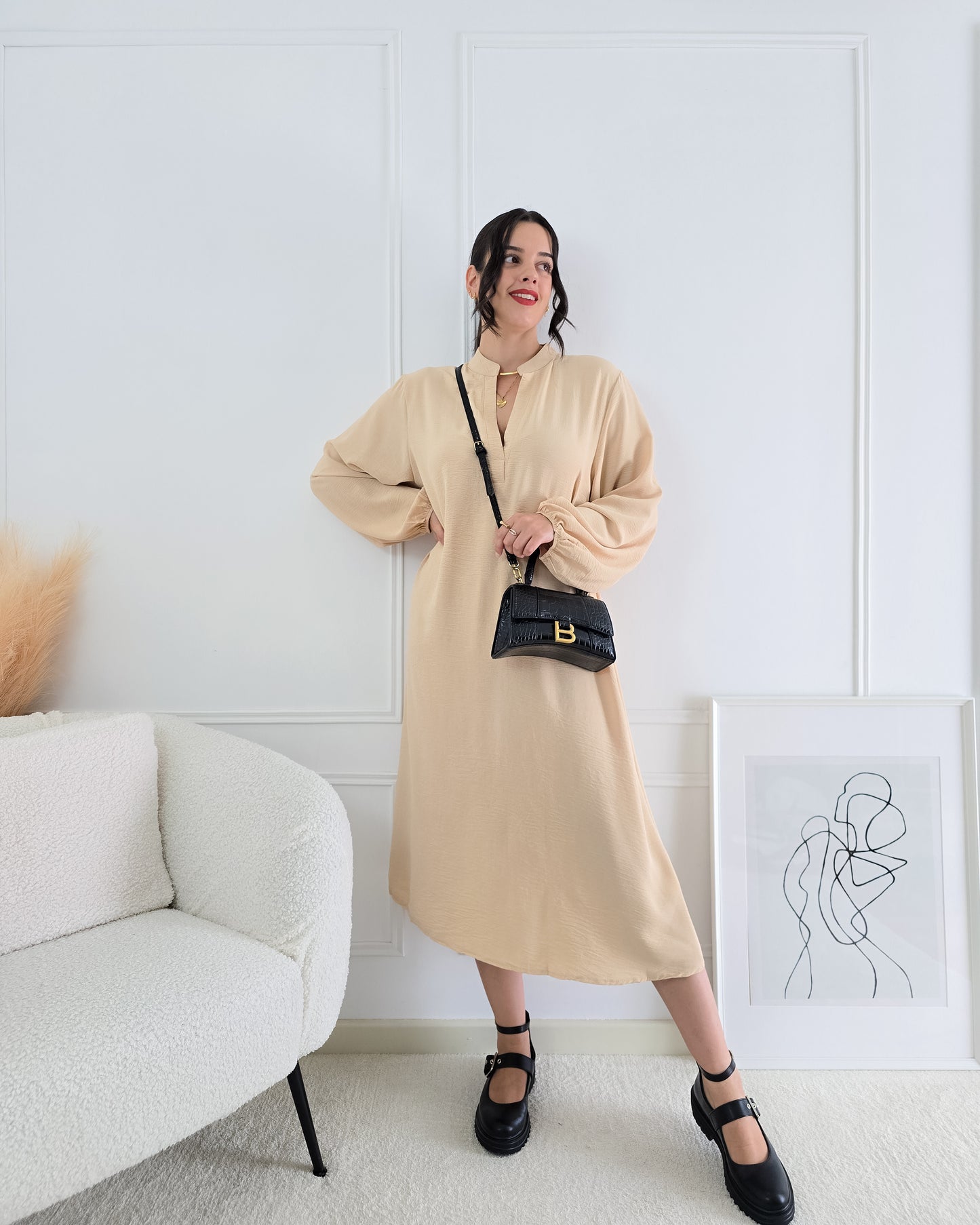 VESTIDO GILDA BEIGE