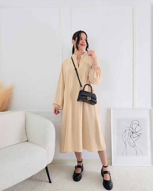 VESTIDO GILDA BEIGE