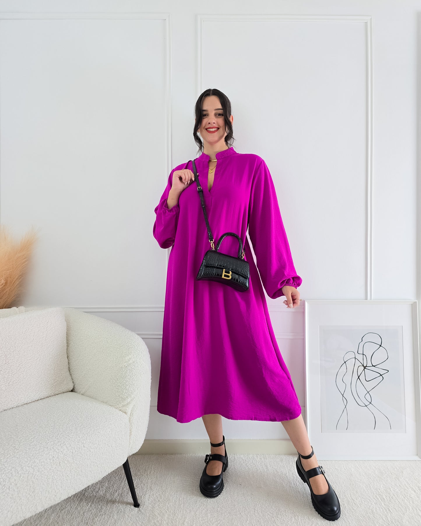 VESTIDO GILDA MAGENTA