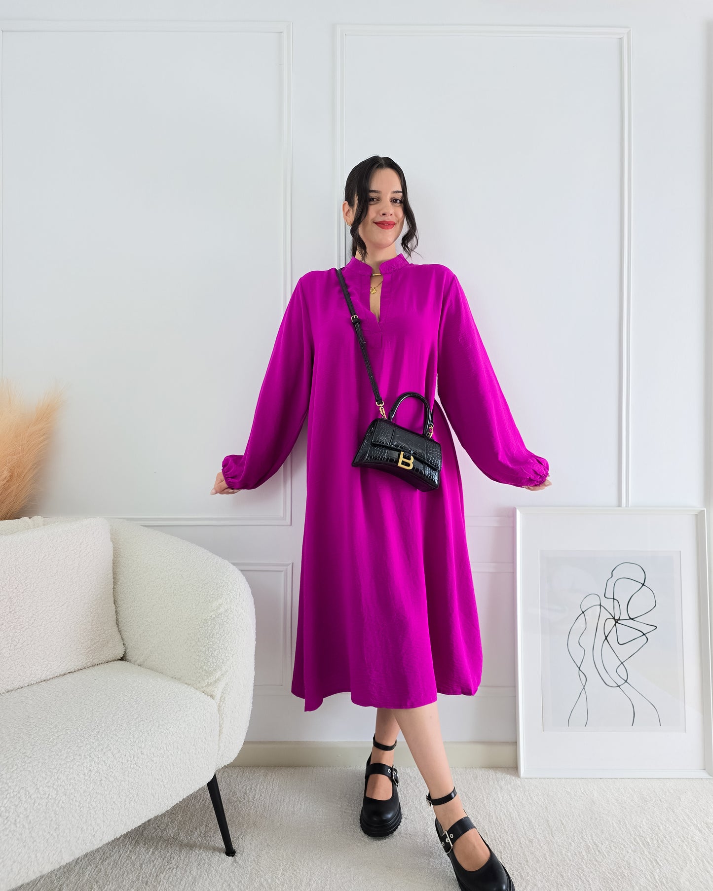 VESTIDO GILDA MAGENTA
