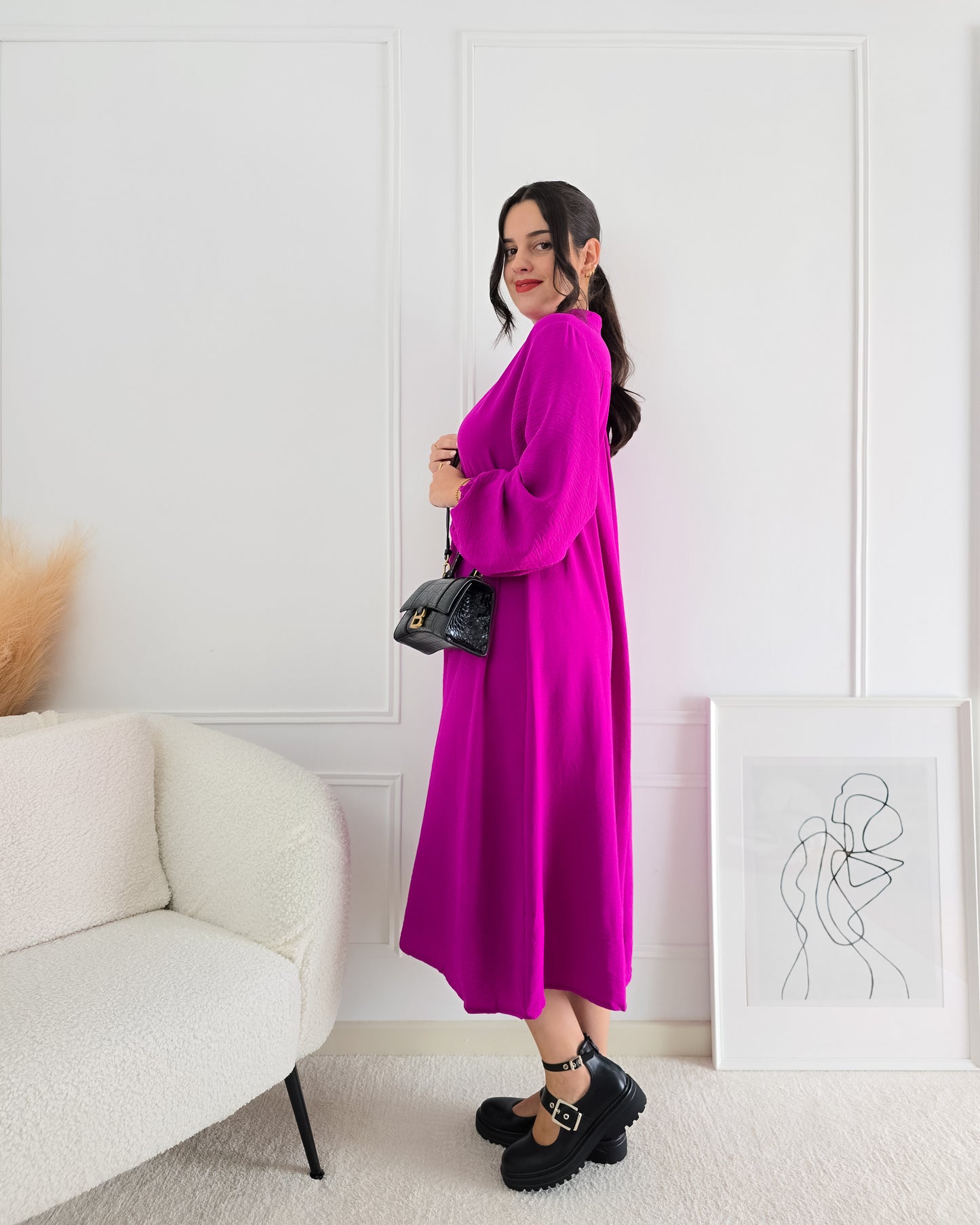 VESTIDO GILDA MAGENTA