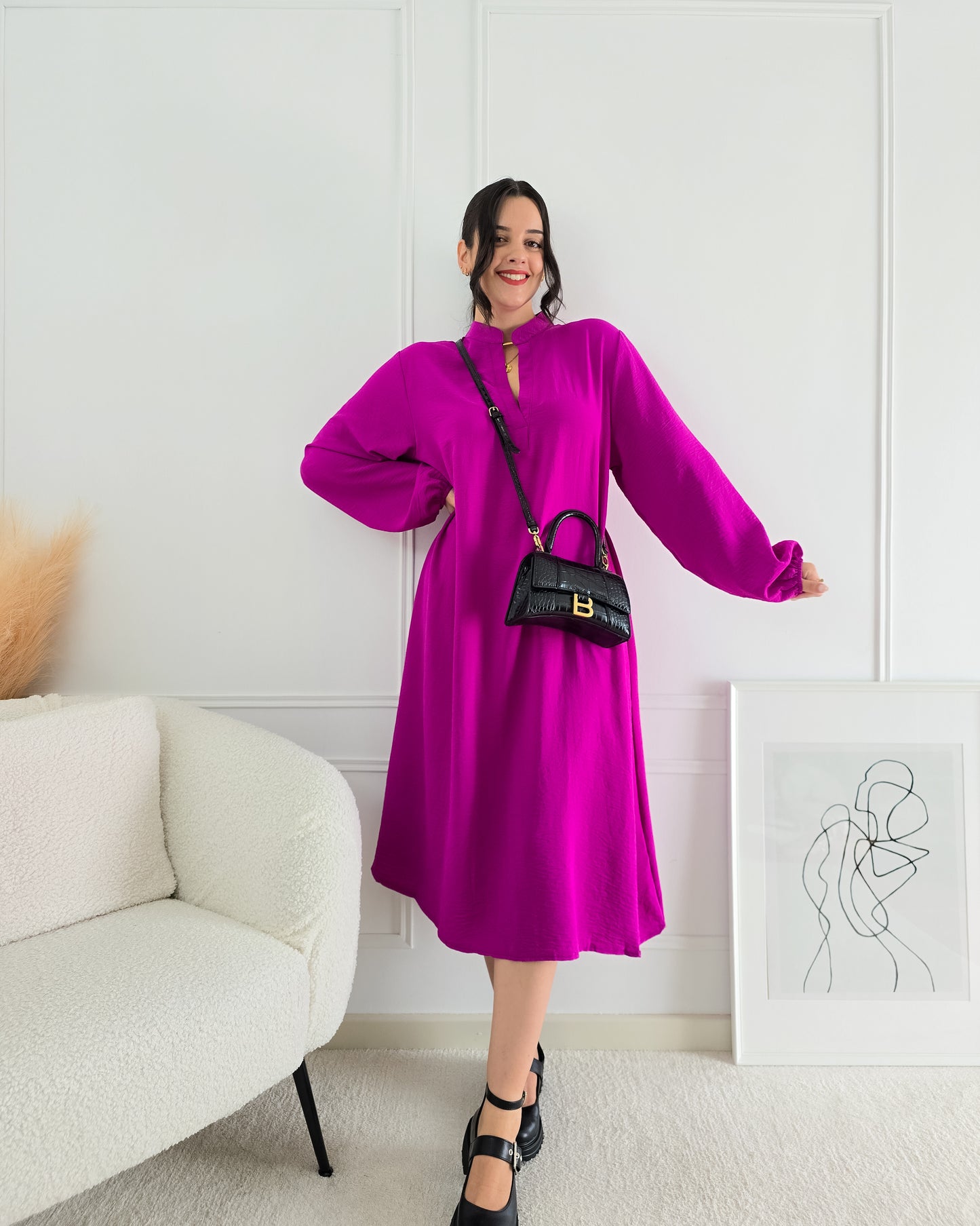 VESTIDO GILDA MAGENTA
