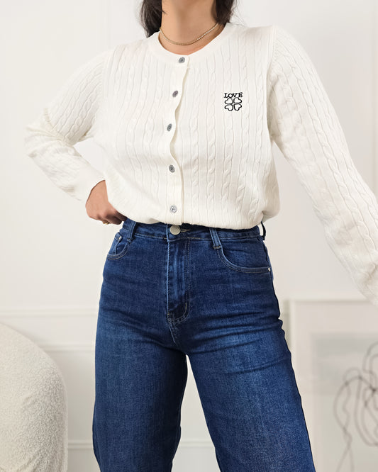 CARDIGAN BENEDITA WHITE