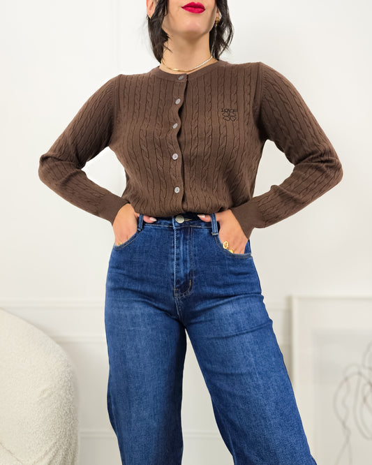 CARDIGAN BENEDITA BROWN