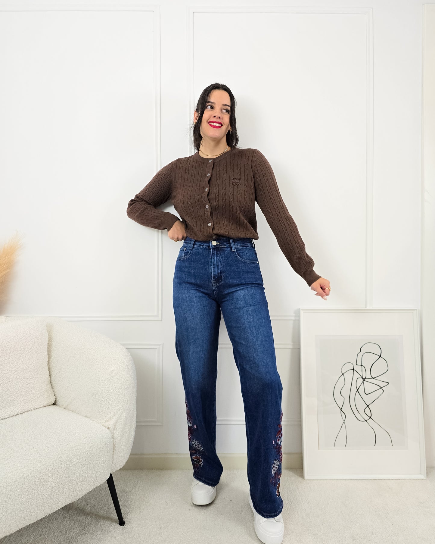 CARDIGAN BENEDITA BROWN