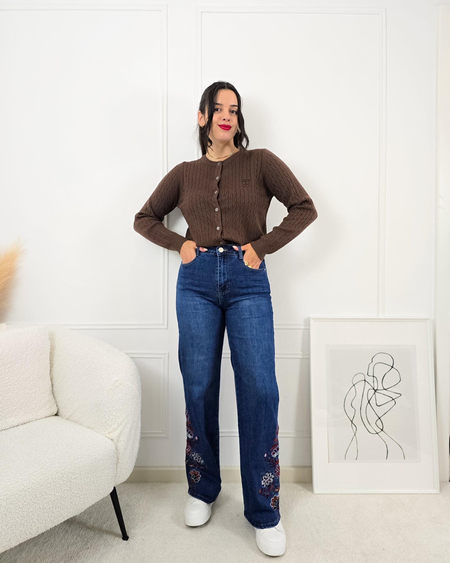 CARDIGAN BENEDITA BROWN