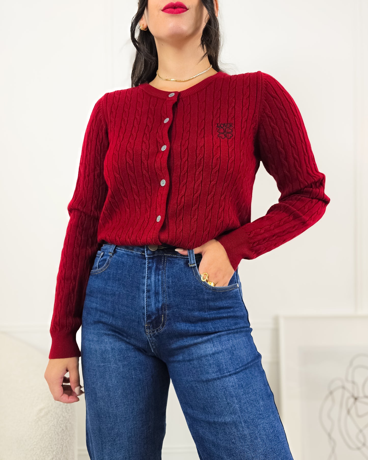 CARDIGAN BENEDITA RED
