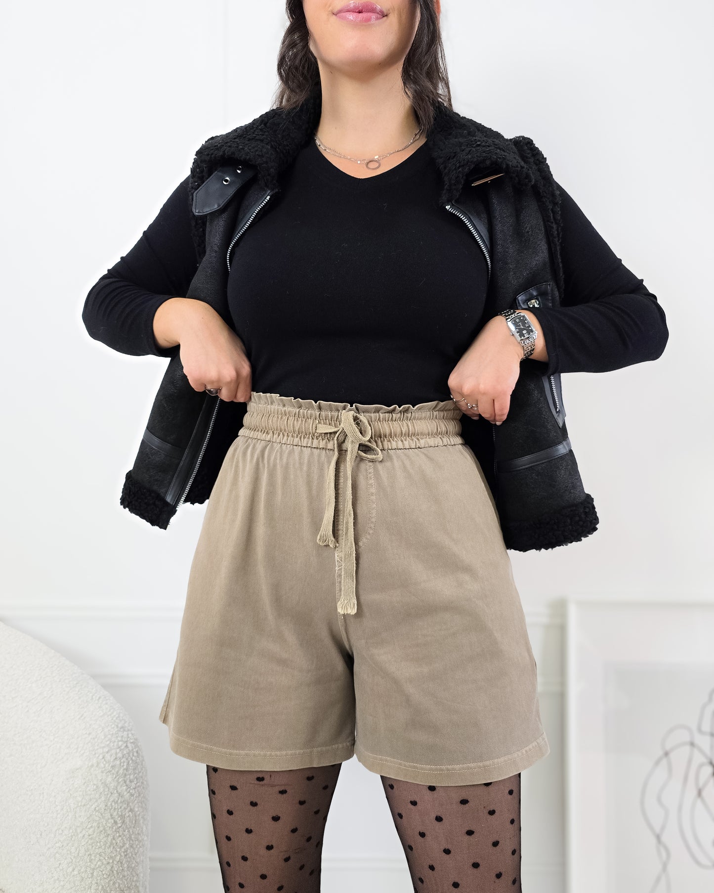 CALÇÕES MARIANA BEIGE (curtos)