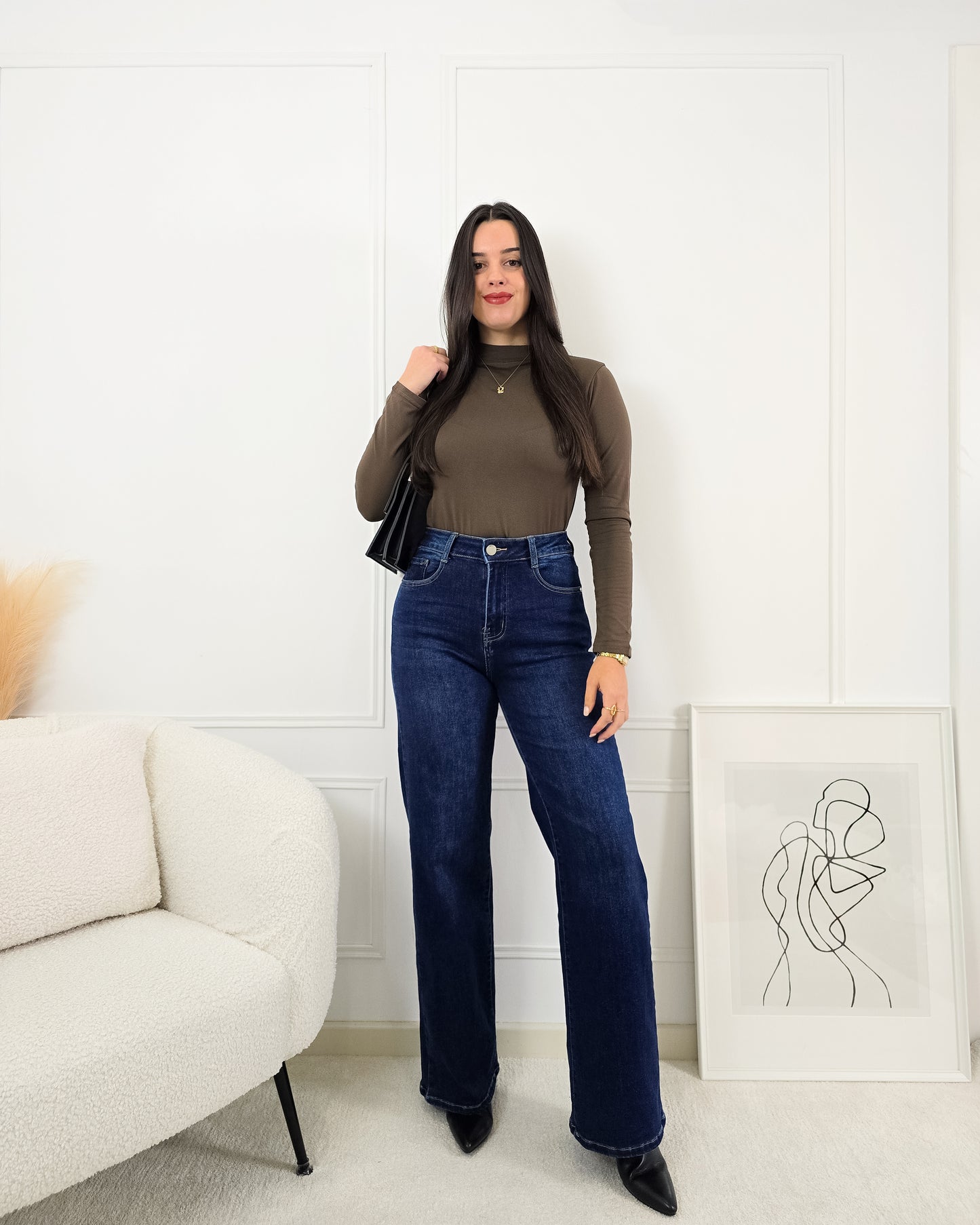 CAMISOLA LICRA CASTANHO (cardada)