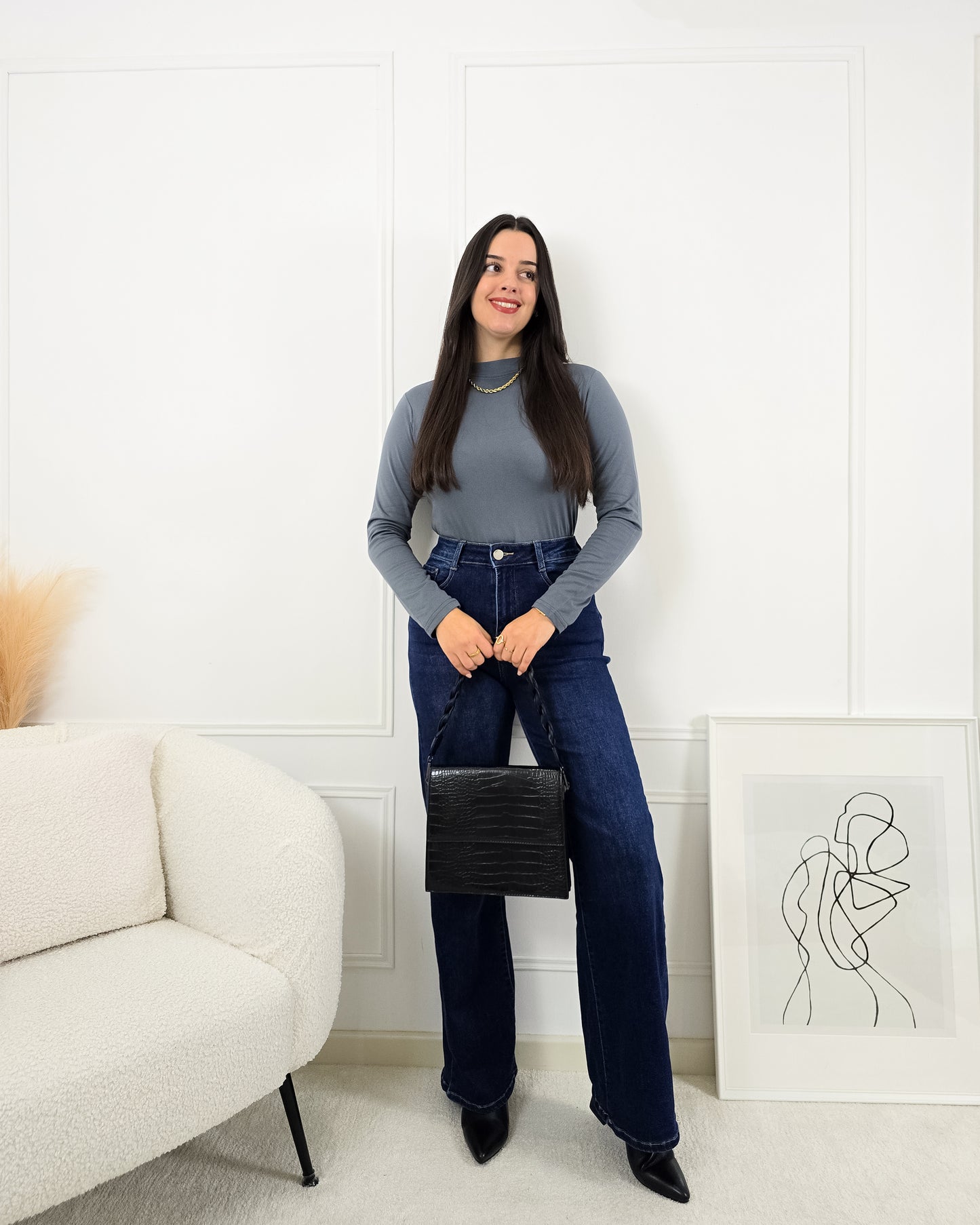 CAMISOLA LICRA CINZA ESCURO (cardada)