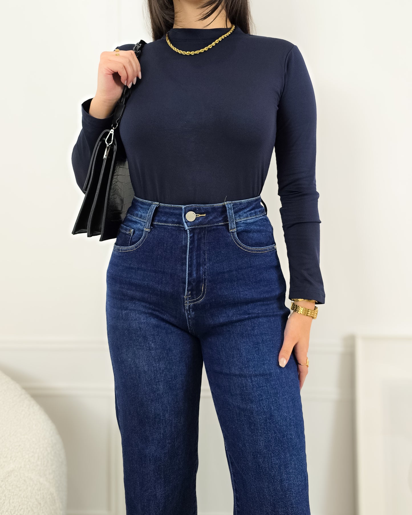 CAMISOLA LICRA AZUL ESCURO (cardada)