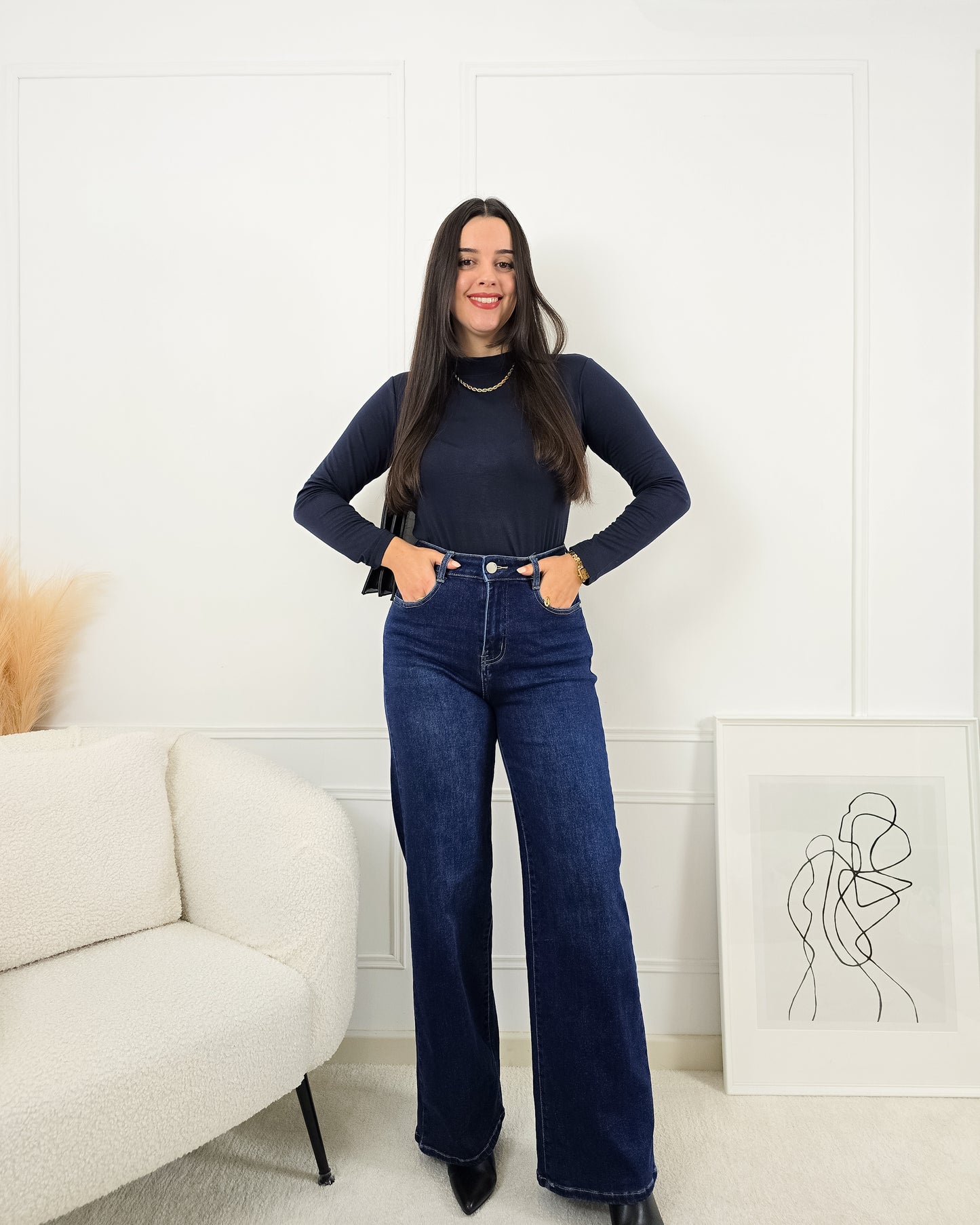 CAMISOLA LICRA AZUL ESCURO (cardada)