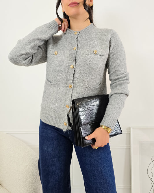 CASACO ALFREDA CINZA CLARO