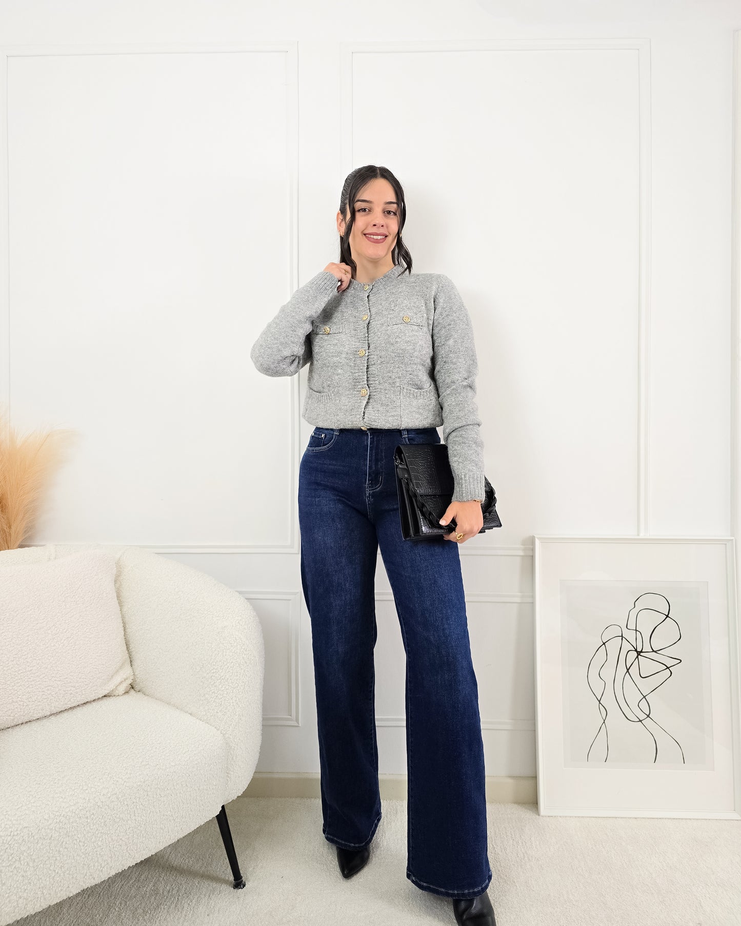 CASACO ALFREDA CINZA CLARO