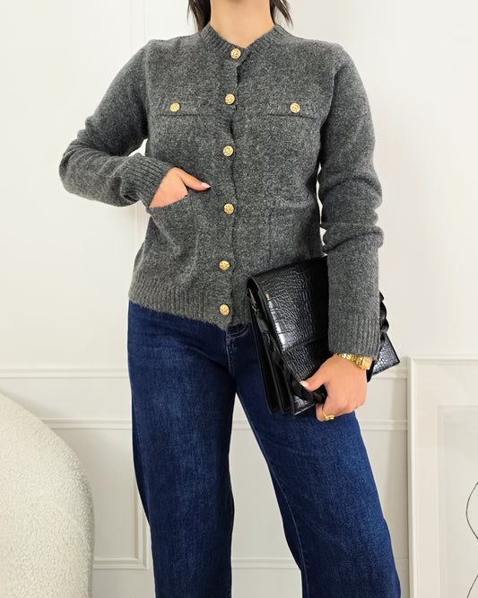 CASACO ALFREDA CINZA ESCURO