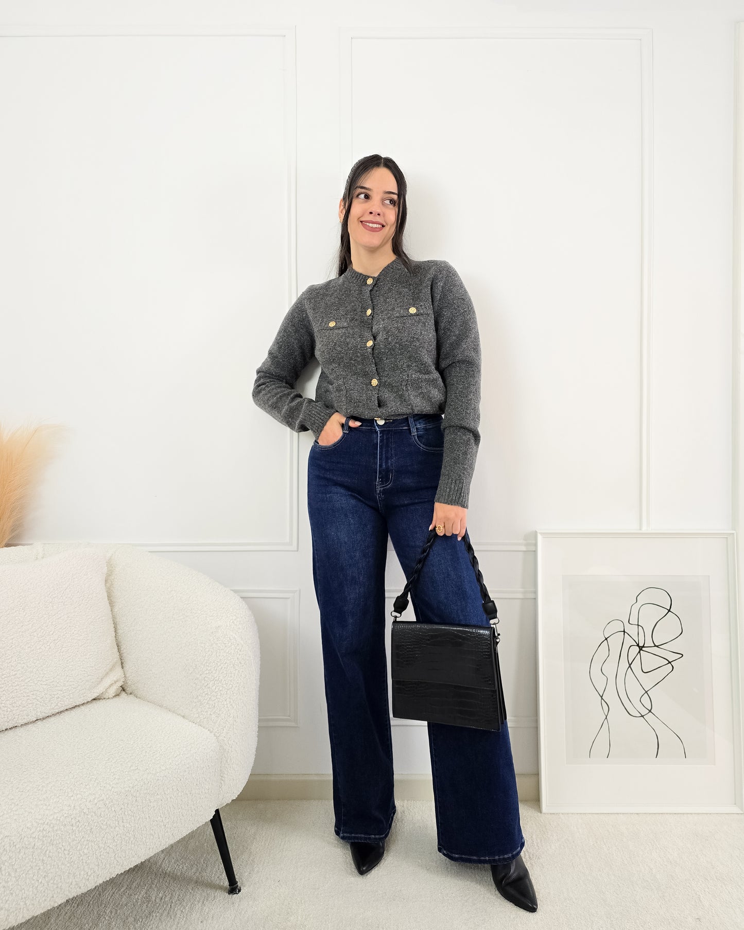 CASACO ALFREDA CINZA ESCURO