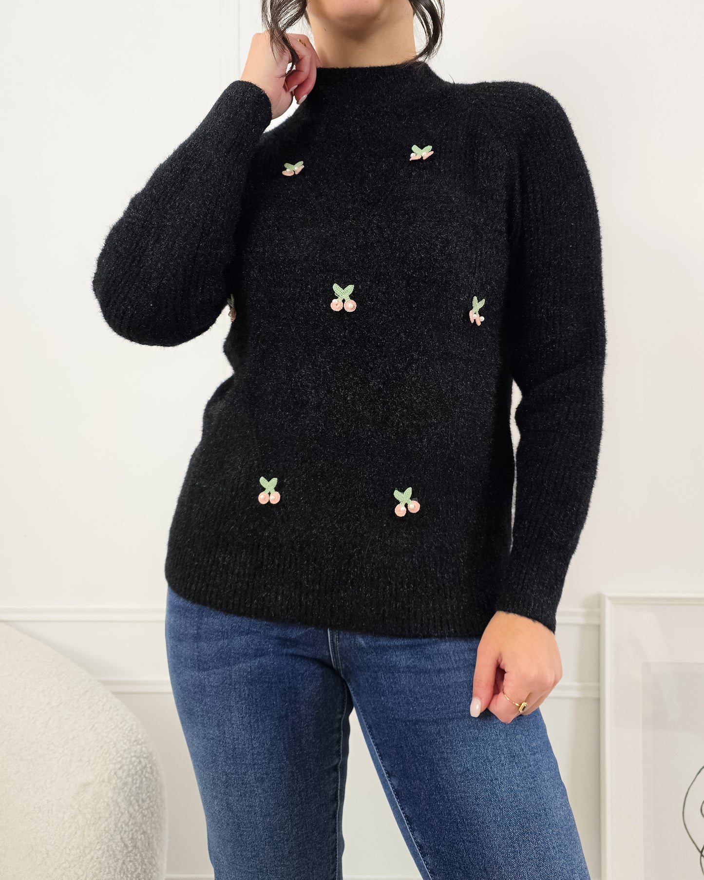 CAMISOLA CEREJA PRETO