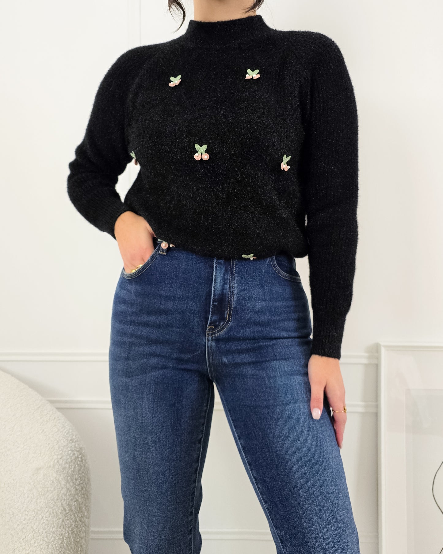 CAMISOLA CEREJA PRETO