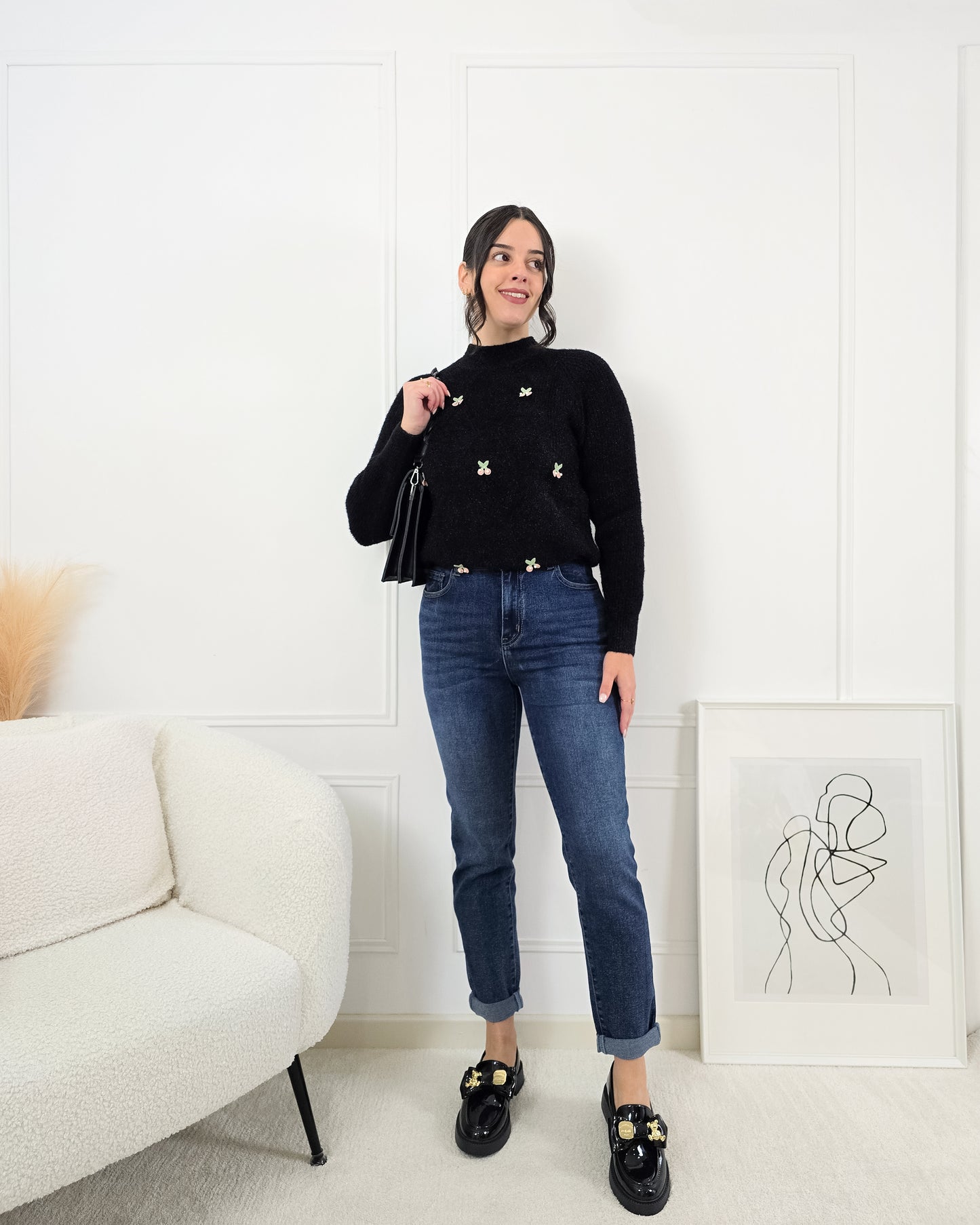 CAMISOLA CEREJA PRETO