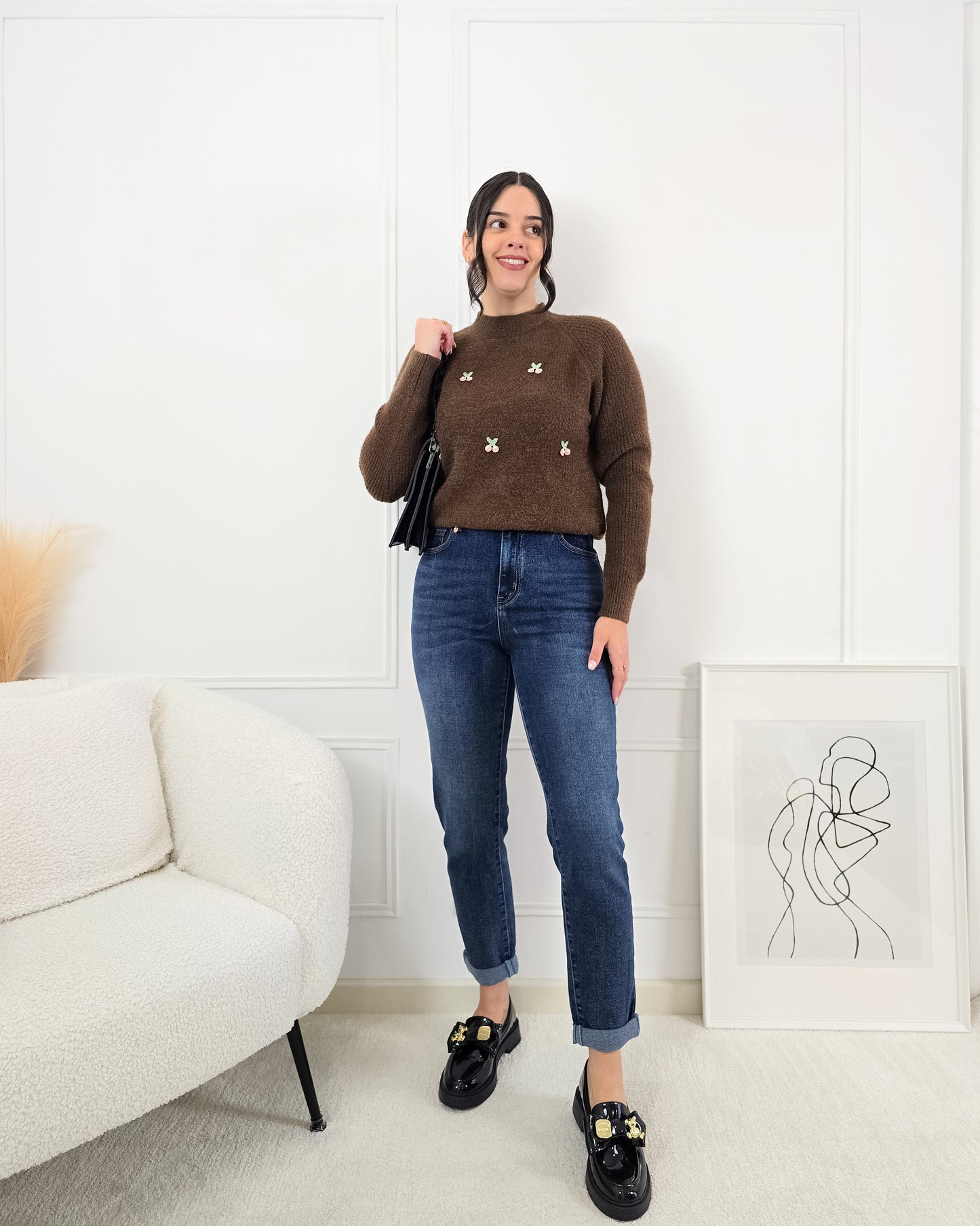 CAMISOLA CEREJA CASTANHO