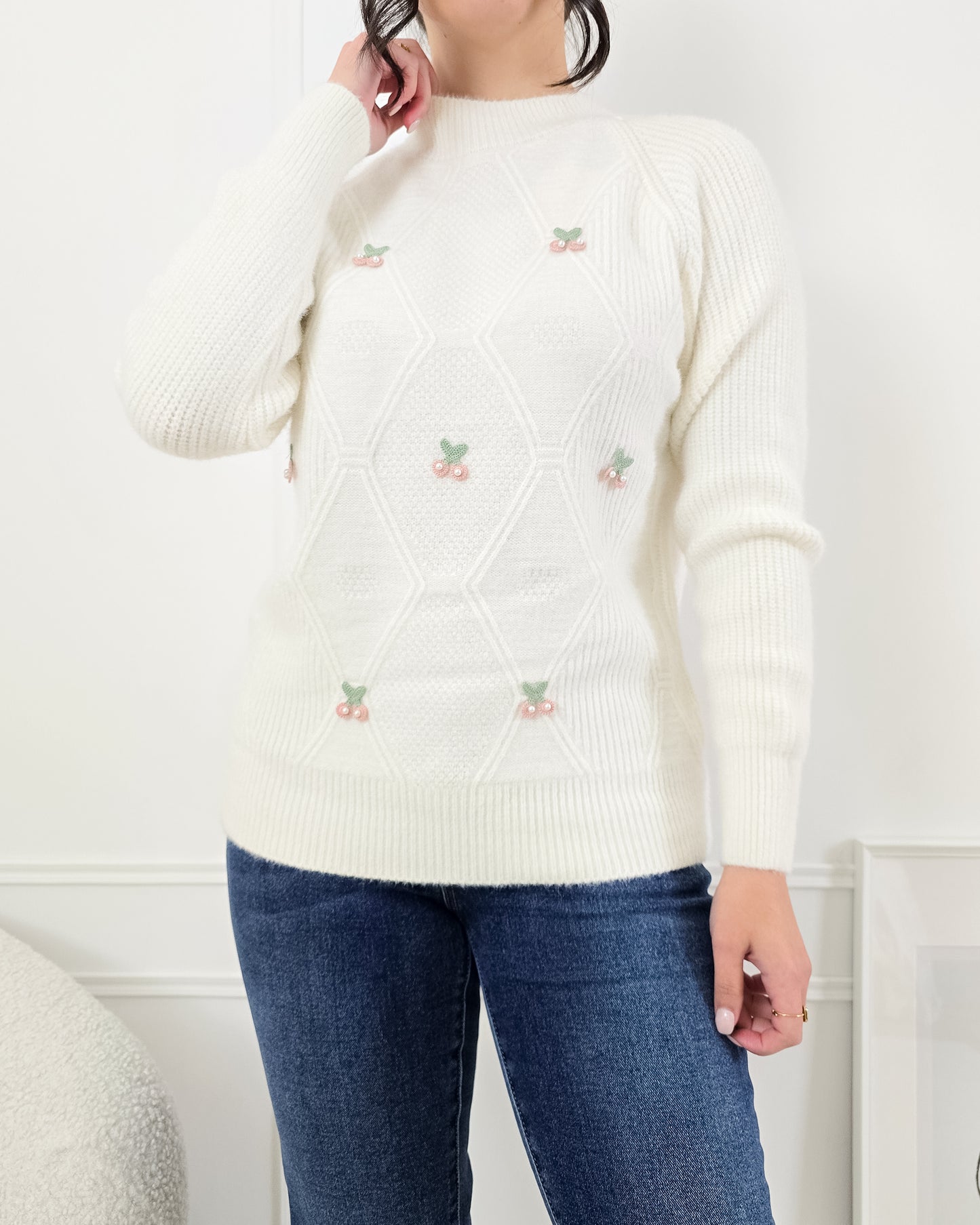 CAMISOLA CEREJA BRANCO