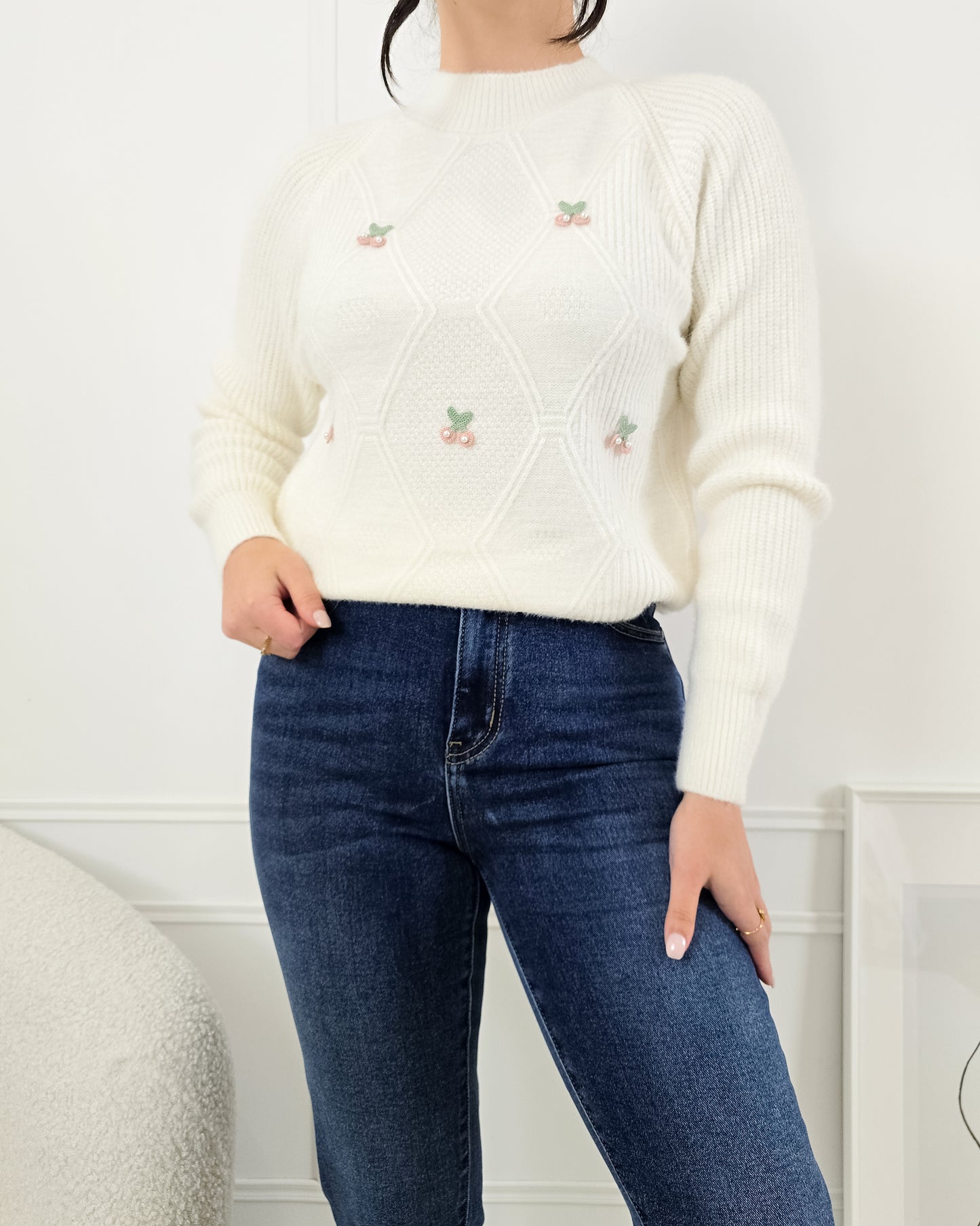 CAMISOLA CEREJA BRANCO