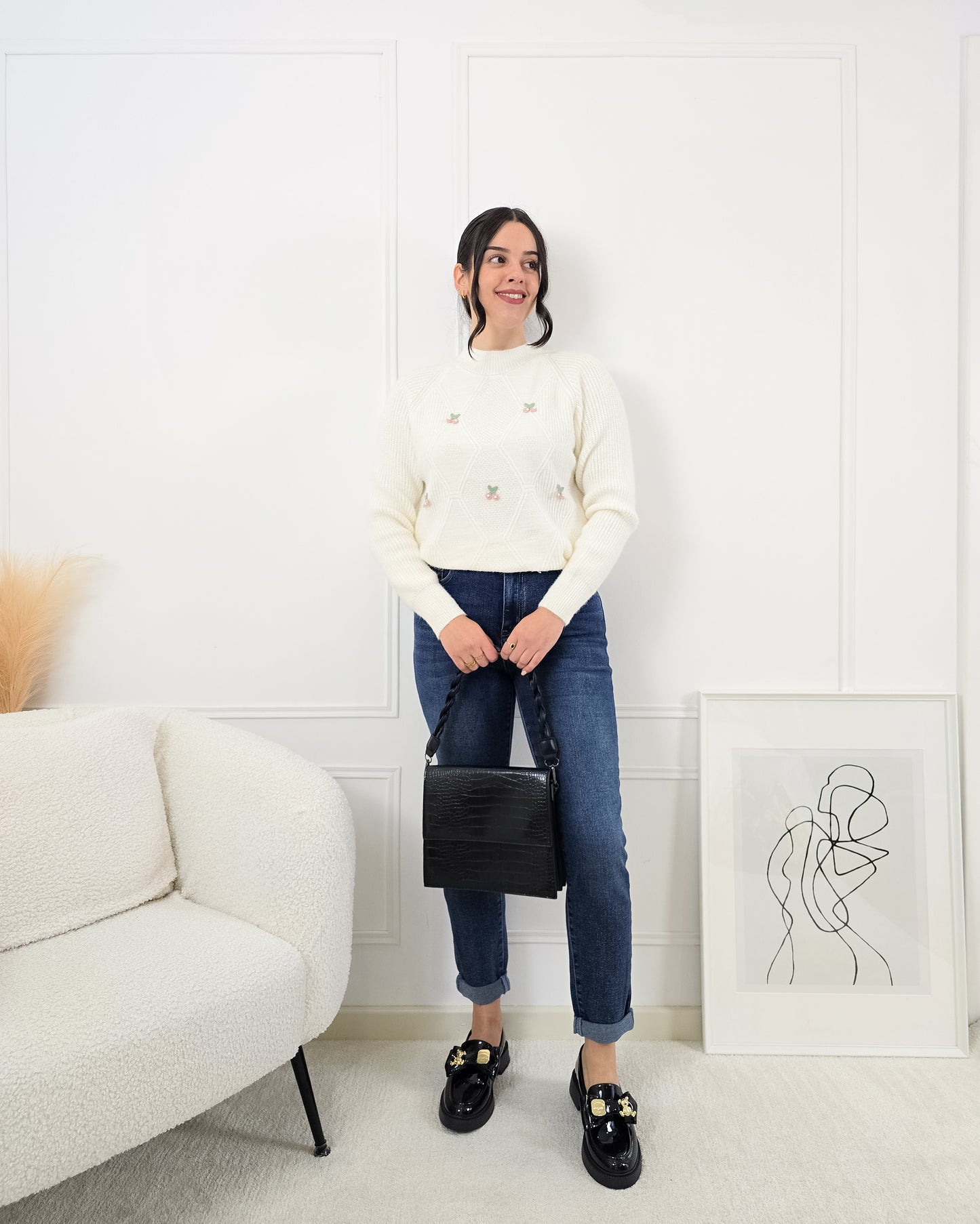 CAMISOLA CEREJA BRANCO