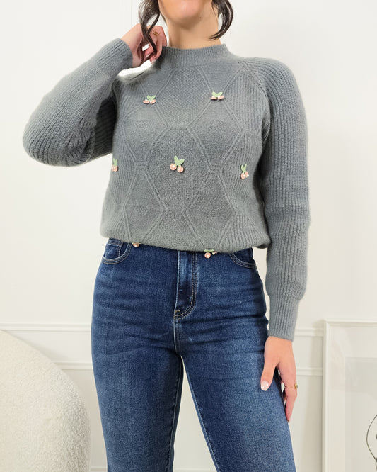 CAMISOLA CEREJA CINZA