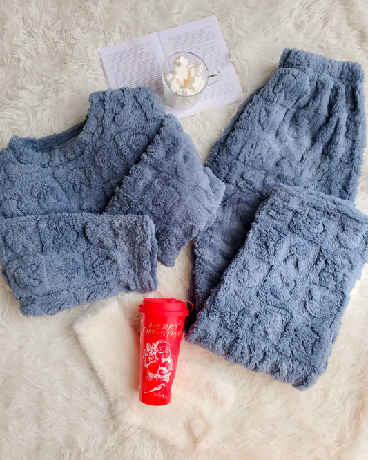 PIJAMA BUNNIES AZUL + meias + copo de Natal