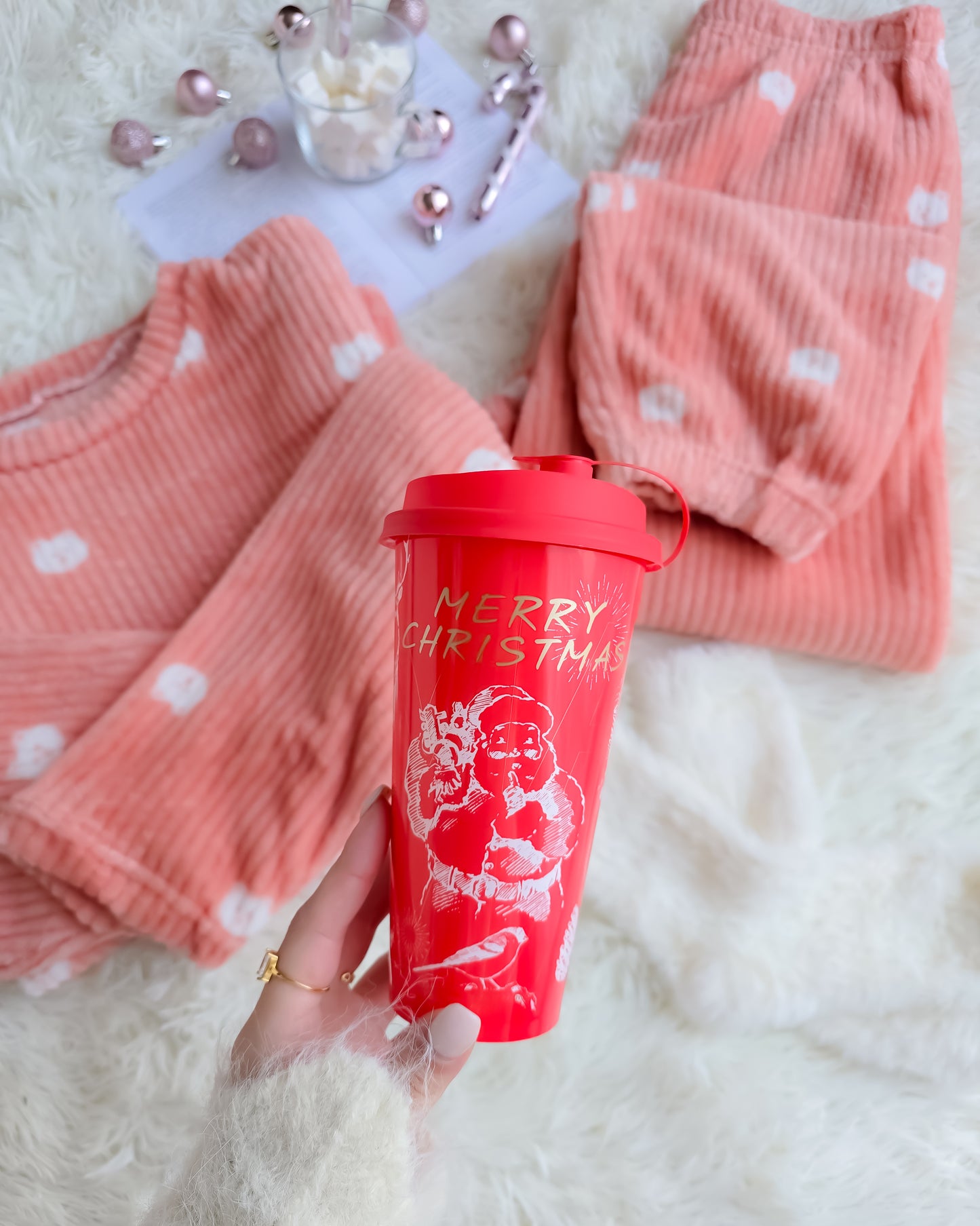 PIJAMA URSO + meias + copo de Natal