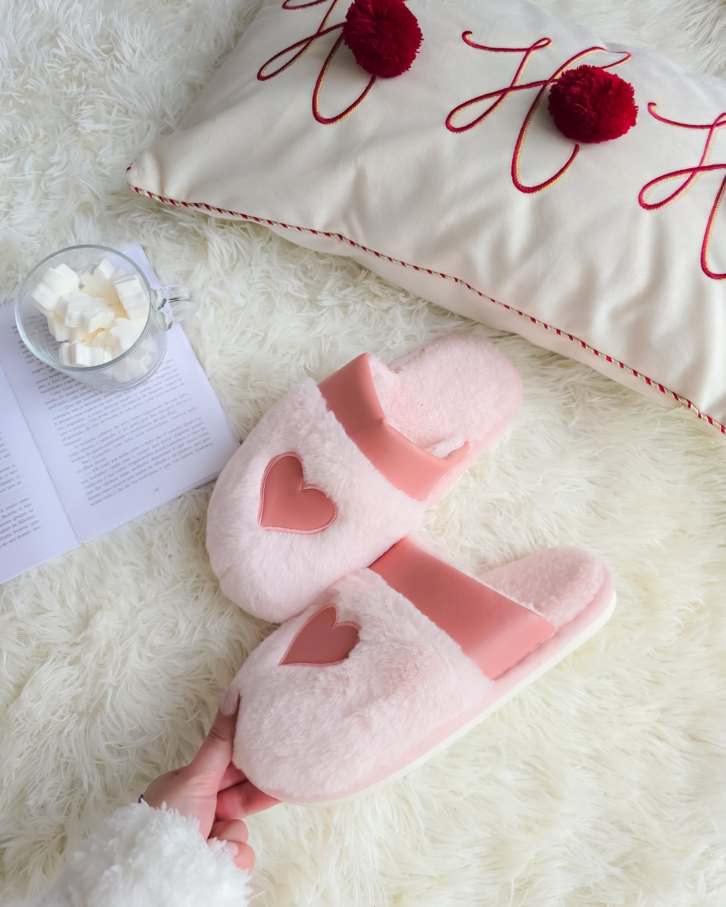 CHINELOS CORAÇÃO ROSA
