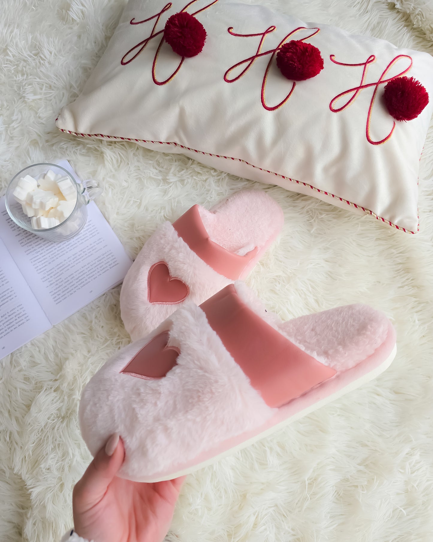 CHINELOS CORAÇÃO ROSA